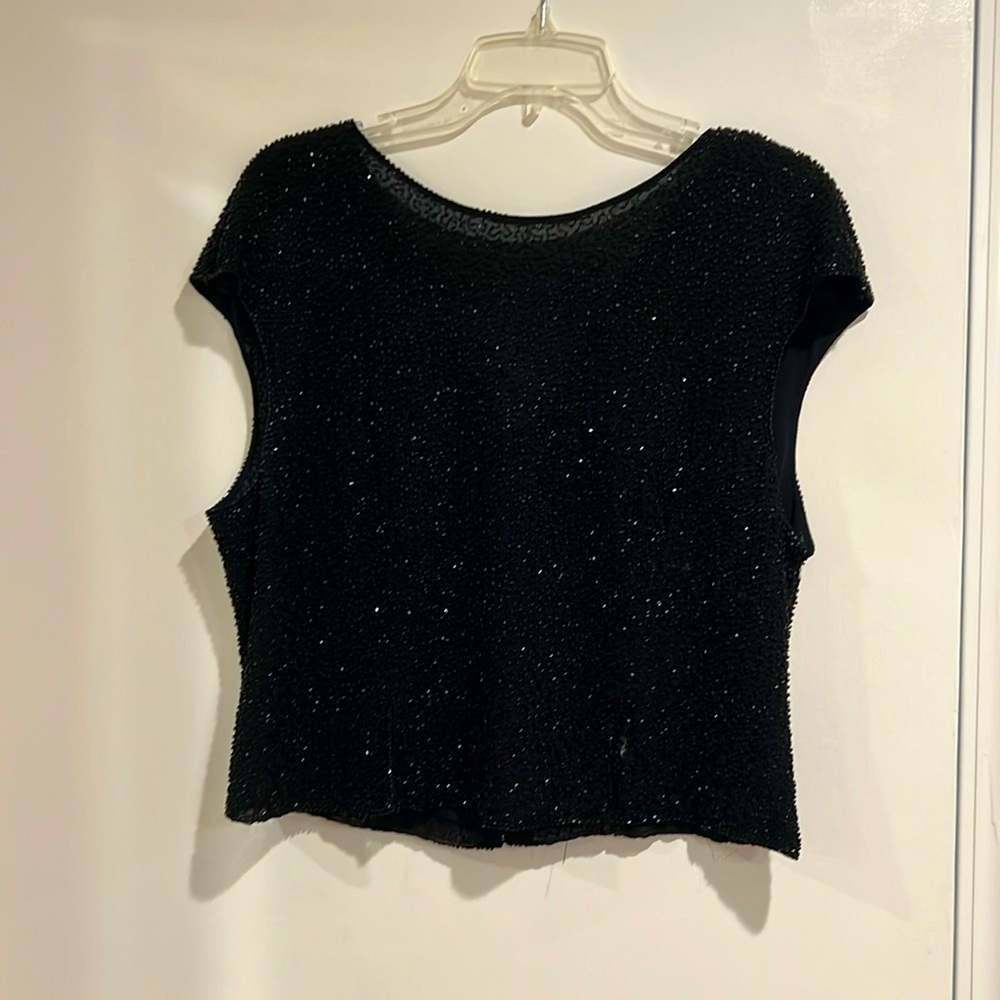 Sequined short evening top